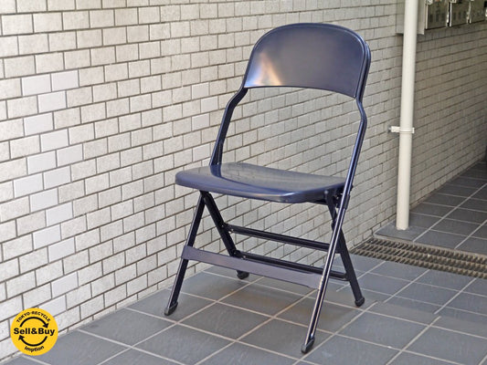 クラリン CLARIN オールスチール フォールディングチェア ALL STEEL FOLDING CHAIR エーシェイプ A shape ネイビー A ■