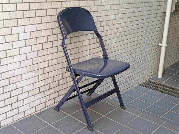 クラリン CLARIN オールスチール フォールディングチェア ALL STEEL FOLDING CHAIR エーシェイプ A shape ネイビー A ■