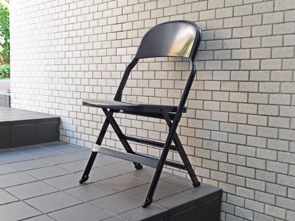 クラリン CLARIN オールスチール フォールディングチェア ALL STEEL FOLDING CHAIR エーシェイプ A shape ネイビー A ■