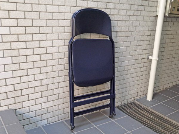 クラリン CLARIN オールスチール フォールディングチェア ALL STEEL FOLDING CHAIR エーシェイプ A shape ネイビー A ■