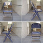 クラリン CLARIN オールスチール フォールディングチェア ALL STEEL FOLDING CHAIR エーシェイプ A shape ネイビー B ■