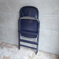 クラリン CLARIN オールスチール フォールディングチェア ALL STEEL FOLDING CHAIR エーシェイプ A shape ネイビー B♪