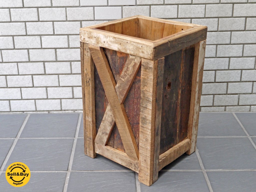 ジャーナルスタンダードファニチャー Journal standard Furniture ブレダ BREDA dust box ダストボックス 傘立て 古材 リサイクルウッド 廃盤 ■