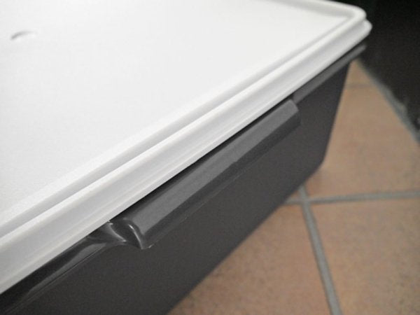 タッパーウェア Tupperware スーパーケース Super Case ホワイト×グレー 20リットル ビンテージ - A ◇