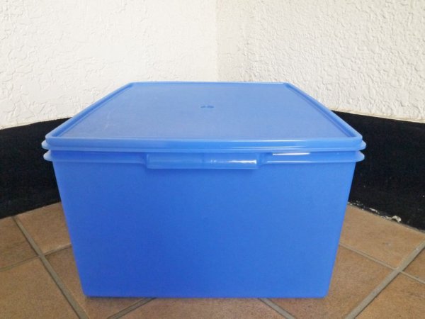 タッパーウェア Tupperware ディープスーパーケース ブルー Super Case 31L 70s～80s ビンテージ 美品 ◇