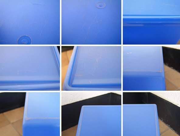 タッパーウェア Tupperware ディープスーパーケース ブルー Super Case 31L 70s～80s ビンテージ 美品 ◇