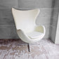 アルネ・ヤコブセン Arne Jacobsen エッグチェア Egg chair リプロダクト品 合皮 アイボリー ♪