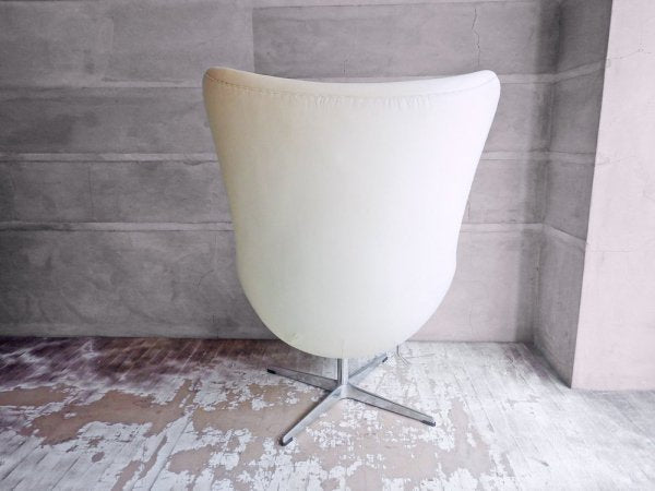 アルネ・ヤコブセン Arne Jacobsen エッグチェア Egg chair リプロダクト品 合皮 アイボリー ♪