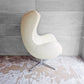 アルネ・ヤコブセン Arne Jacobsen エッグチェア Egg chair リプロダクト品 合皮 アイボリー ♪