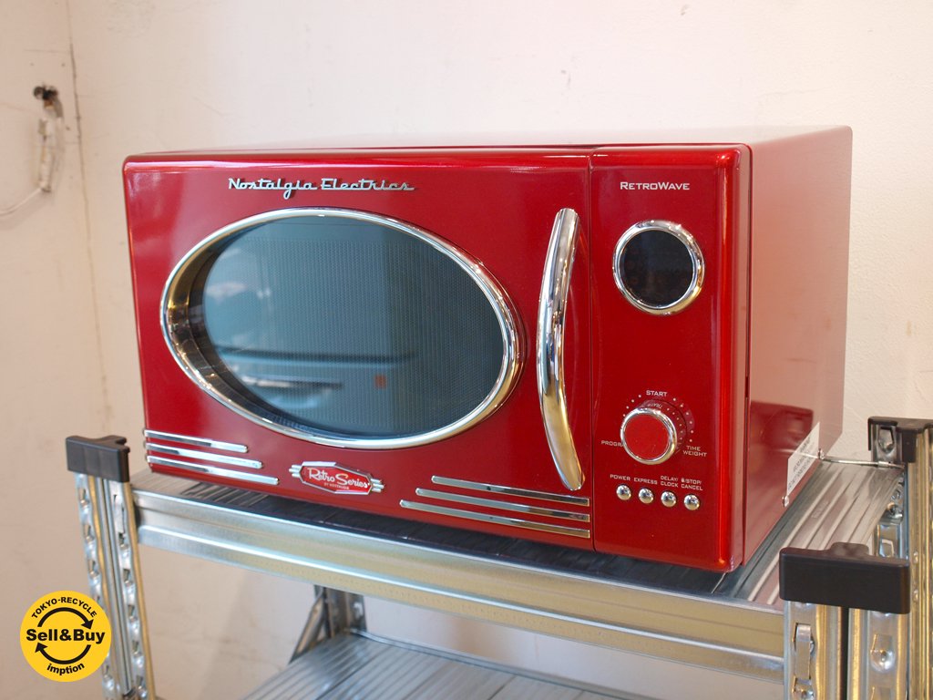 ノスタルジア・エレクトリックス Nostalgia Electrics 電子レンジ Microwave Retro Series.9 レッド アメリカ レトロポップ ★