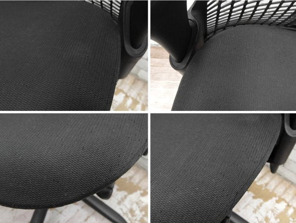 ハーマンミラー Herman Miller セイルチェア SAYL Chair サスペンション ミドルバック アジャスターダブルアーム リクイライニング 前傾チルト ブラックフレーム ●