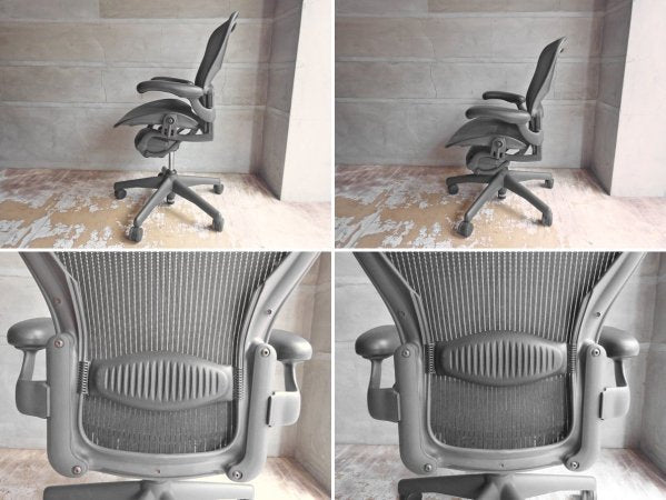 ハーマンミラー Herman Miller アーロンチェア Aeron Chair スタンダード Bサイズ ランバーサポート ♪