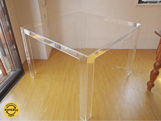 カルテル Kartell インビジブル テーブル INVISIBLE TABLE クリスタル Cristal 吉岡 徳仁 ミニマルデザイン 定価 13.8万円★