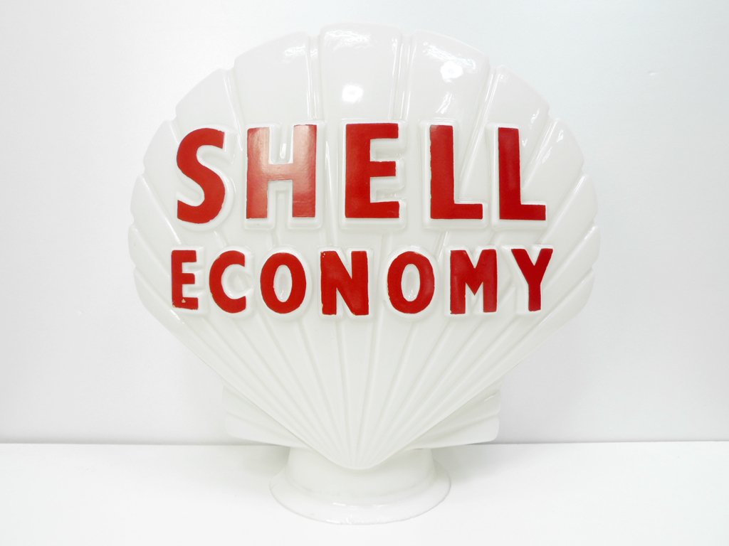 シェルエコノミー SHELL ECONOMY シェル型 シェードのみ 1960'sビンテージ ガレージ雑貨 ●