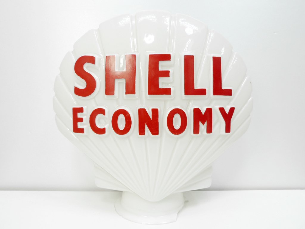 シェルエコノミー SHELL ECONOMY シェル型 シェードのみ 1960'sビンテージ ガレージ雑貨 ●