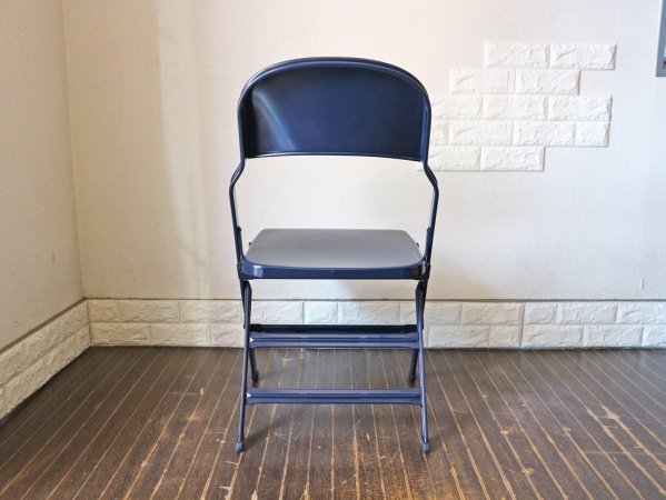 クラリン CLARIN オールスチール フォールディングチェア ALL STEEL FOLDING CHAIR エーシェイプ A shape ネイビー A ◎