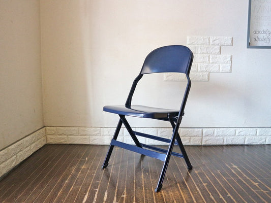 クラリン CLARIN オールスチール フォールディングチェア ALL STEEL FOLDING CHAIR エーシェイプ A shape ネイビー C ◎