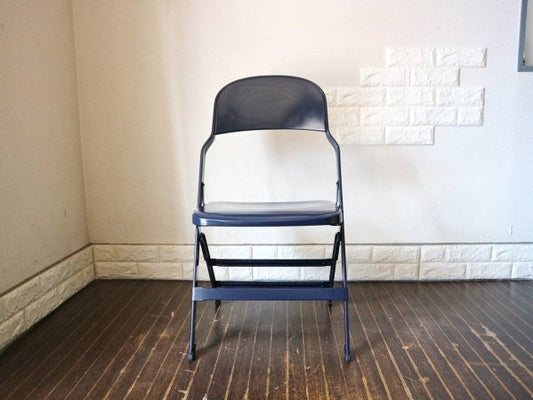 クラリン CLARIN オールスチール フォールディングチェア ALL STEEL FOLDING CHAIR エーシェイプ A shape ネイビー C ◎