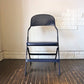 クラリン CLARIN オールスチール フォールディングチェア ALL STEEL FOLDING CHAIR エーシェイプ A shape ネイビー D ◎