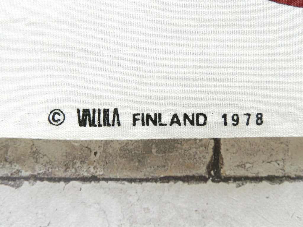 VALLILA FINLAND ビンテージ ファブリック フラワー Howard Smith 79×134cm ●