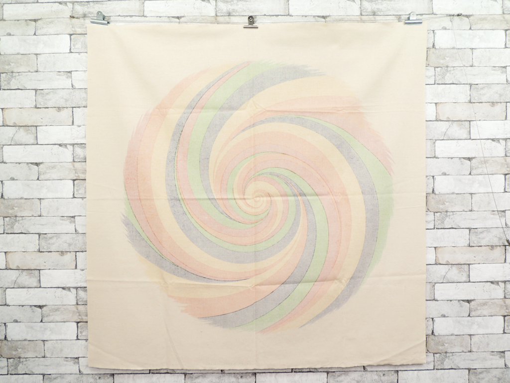 Strömma Sweden ハリケーン Hurricane ビンテージ ファブリック Curry Melin 125×126cm ミッドセンチュリー ●