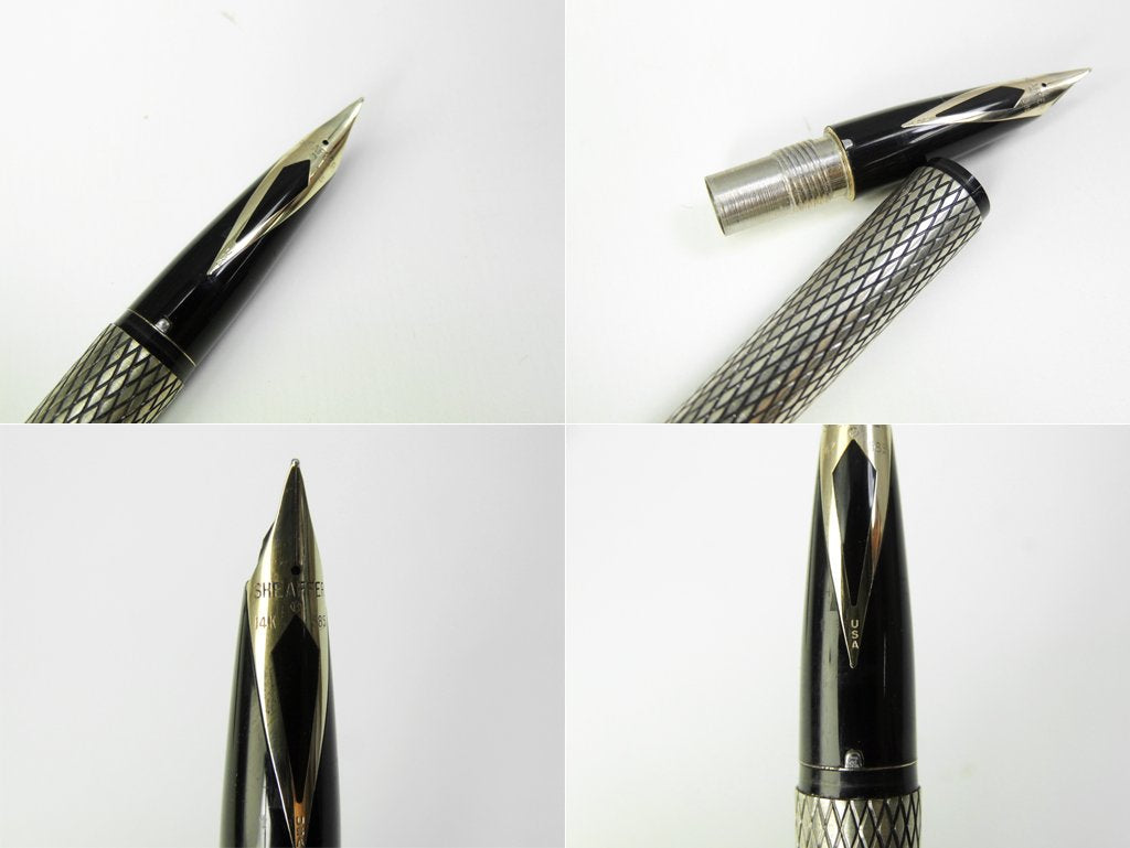 シェーファー SHEAFFER インペリアル Imperial 銀製 万年筆 ペン先 14K ●