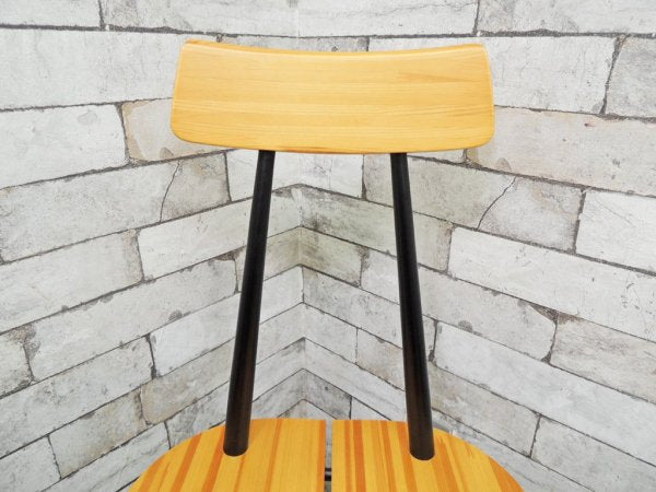 アルテック Artek ピルッカ チェア pirkka chair ハニー × ブラック パイン材 バーチ材 イルマリ・タピオヴァーラ SCOPE別注 証明書・説明書付 美品 ●