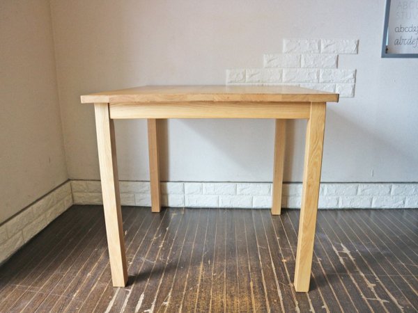 無印良品 MUJI タモ材 ダイニングテーブル 正方形 幅80cm ◎