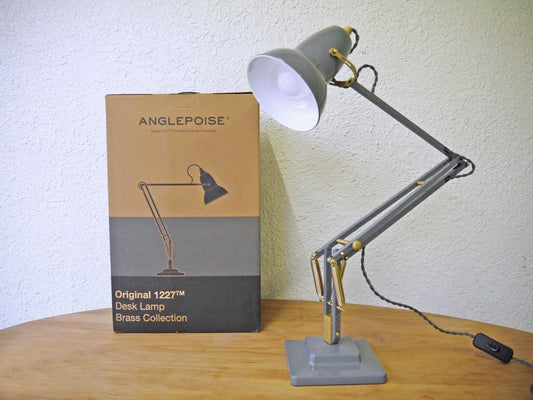 アングルポイズ ANGLEPOISE " Original 1227 " ブラスコレクション Brass Collection デスクランプ エレファントグレー 箱付 未使用 美品 ◇