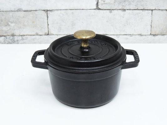 ストウブ Staub ピコ ココット ラウンド 両手鍋 ホーロー鍋 ブラック 14cm ●