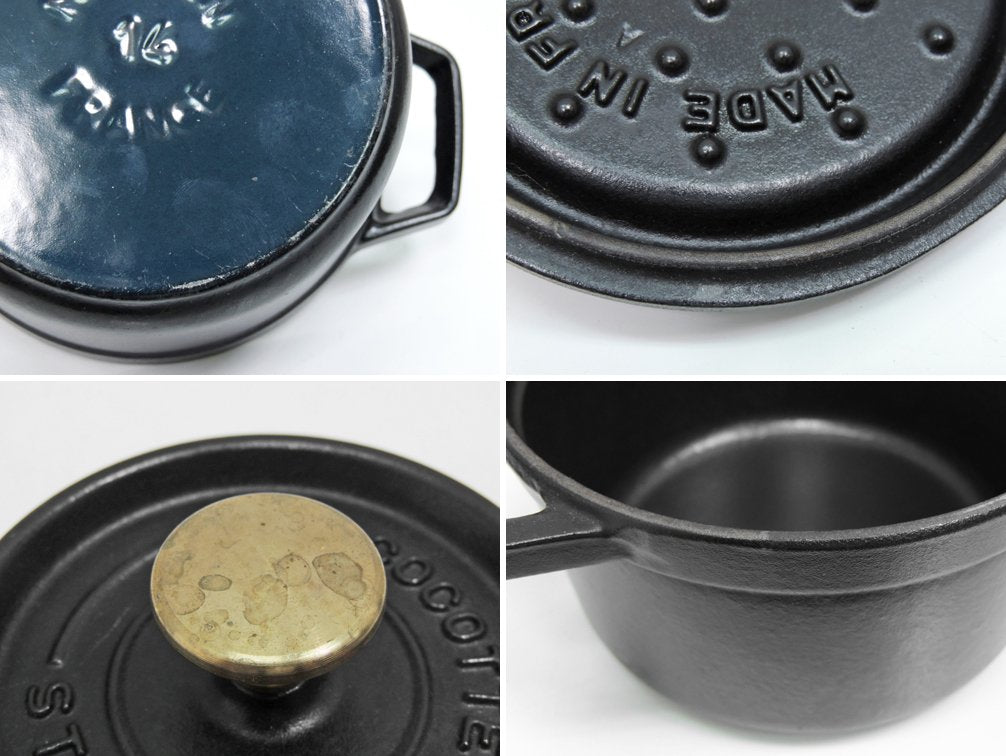 ストウブ Staub ピコ ココット ラウンド 両手鍋 ホーロー鍋 ブラック 14cm ●