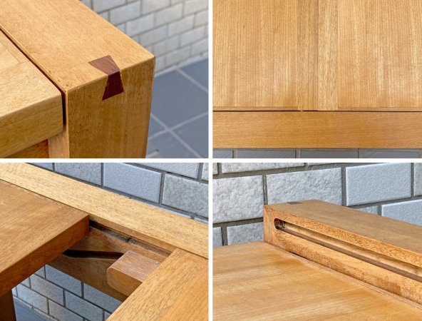 朝日木材 ボスコ BOSCO 伸長式 リビングローテーブル 天然木 ニヤトー材 クラフト家具 ■