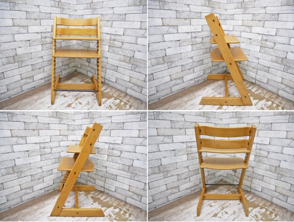 ストッケ STOKKE A/S ノルウェー ベビーチェア 状態良好 トリップトラップ TRIPP TRAPP 状態良好 新型 ピンク ステップアップ ハイチェア 子供椅子 ◇