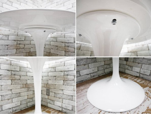 エーロ・サーリネン Eero Saarinen チューリップテーブル Tulip Table ホワイト リプロダクト品 ミッドセンチュリー ●