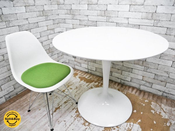 エーロ・サーリネン Eero Saarinen チューリップテーブル Tulip Table ホワイト リプロダクト品 ミッドセンチュリー ●