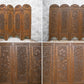 ビンテージスタイル 木製 パーテーション スクリーンパネル 4連 木彫り インド購入 アジアン家具 ●