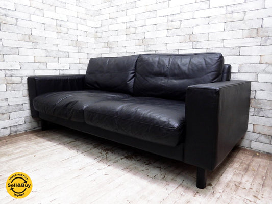 ムーア MOOR Tokyo Sofa 2.5人掛け 本革 ブラック TOKYO-1800-L 定価199,500円 ●