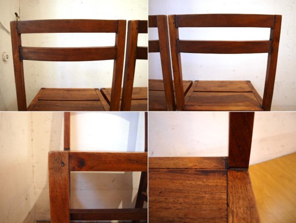 チーク無垢材 teak wood ダイニングチェア 2脚セット アジアンチーク カントリースタイル ★