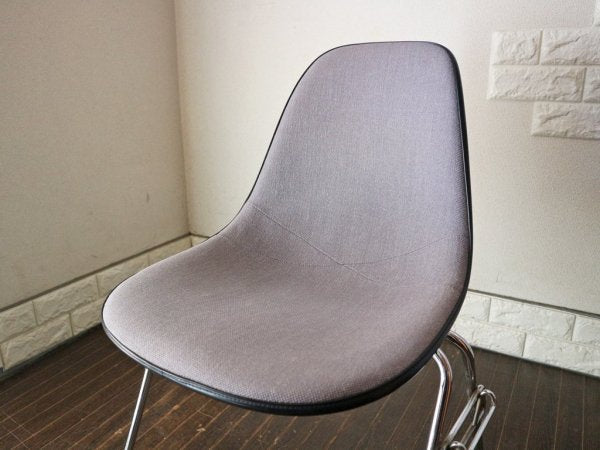 ハーマンミラー Herman Miller イームズ サイド シェルチェア スタッキングベース 3rd ヴィンテージ ファブリック グレー ミッドセンチュリー  ◎