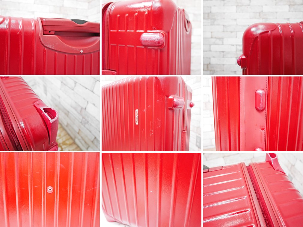 リモワ RIMOWA サルサ SALSA キャビントローリー スーツケース 86L 2輪 レッド ●