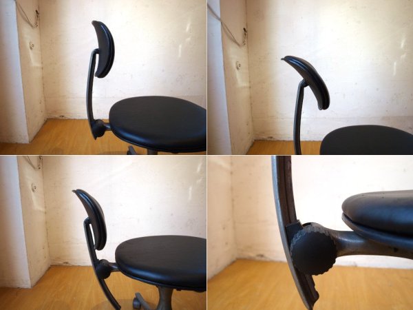 ノール Knoll ケヴィチェア Kevi Chair ヨルゲン・ラスムッセン Jorgen Rasmussen ビンテージ ビニールレザー キャスター チェア ★