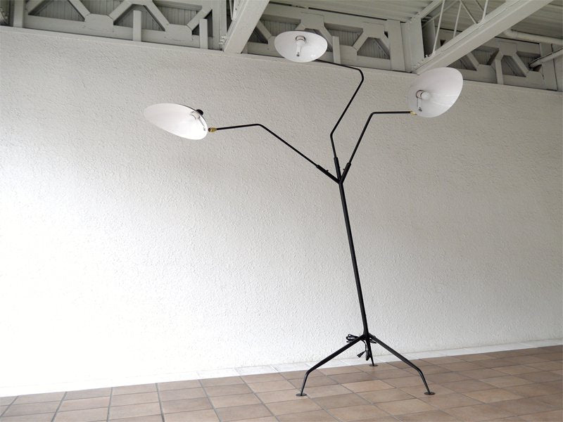 セルジュ・ムーユ Serge Mouille スタンドライト 3灯 フロアライト ランパデール トワ ルミエーレ LAMPADAIRE 3 リプロダクト ￥105,600～ 美品 フレンチモダン ◇