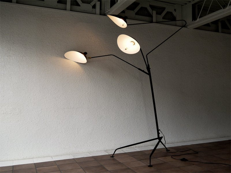 セルジュ・ムーユ Serge Mouille スタンドライト 3灯 フロアライト ランパデール トワ ルミエーレ LAMPADAIRE 3 リプロダクト ￥105,600～ 美品 フレンチモダン ◇