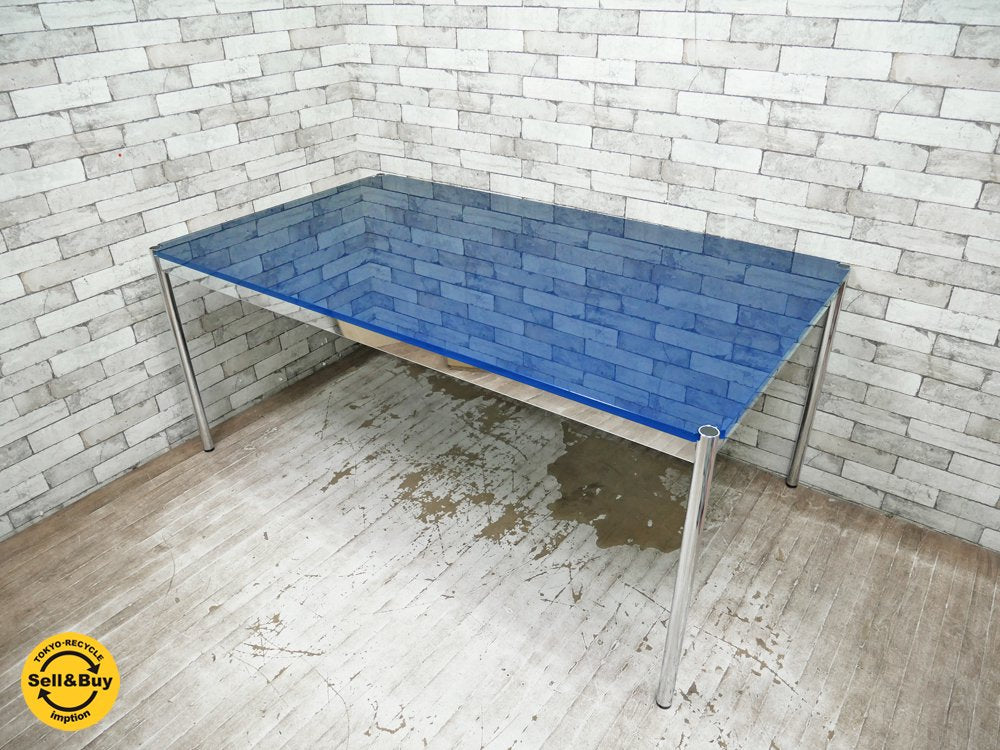 USMモジュラーファニチャー USMハラー テーブル USM Haller Table ガラス ダイニングテーブル W175cm オフィス デスク 定価511,800円 ●