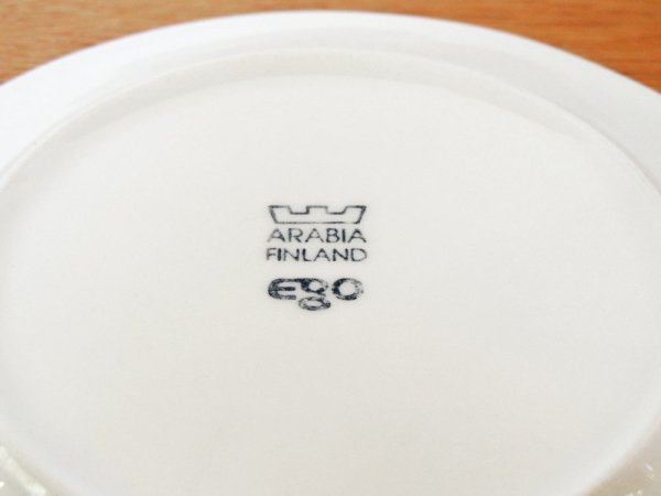 イッタラ iittala アラビア ARABIA エゴ Ego コーヒー カップ&ソーサー C＆S ホワイト ステファン・リンドフォース 廃番 ●