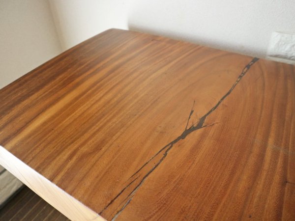 無垢材 一枚板 ダイニングテーブル デスク モンキーポッド 天然木 ◎