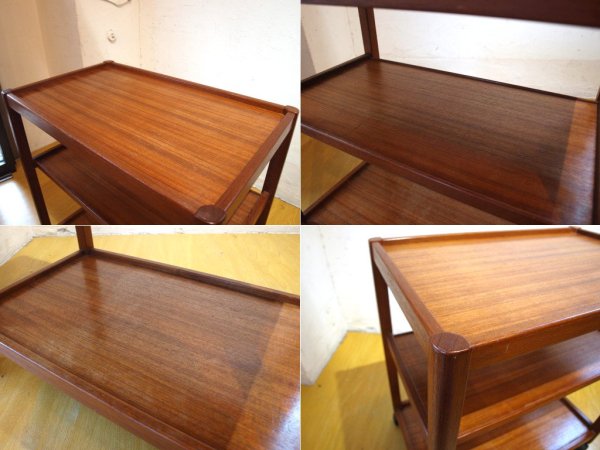 ジャパン ビンテージ Japan Vintage チーク材 Teakwood サービス ワゴン Service wagon キッチン トローリー ★