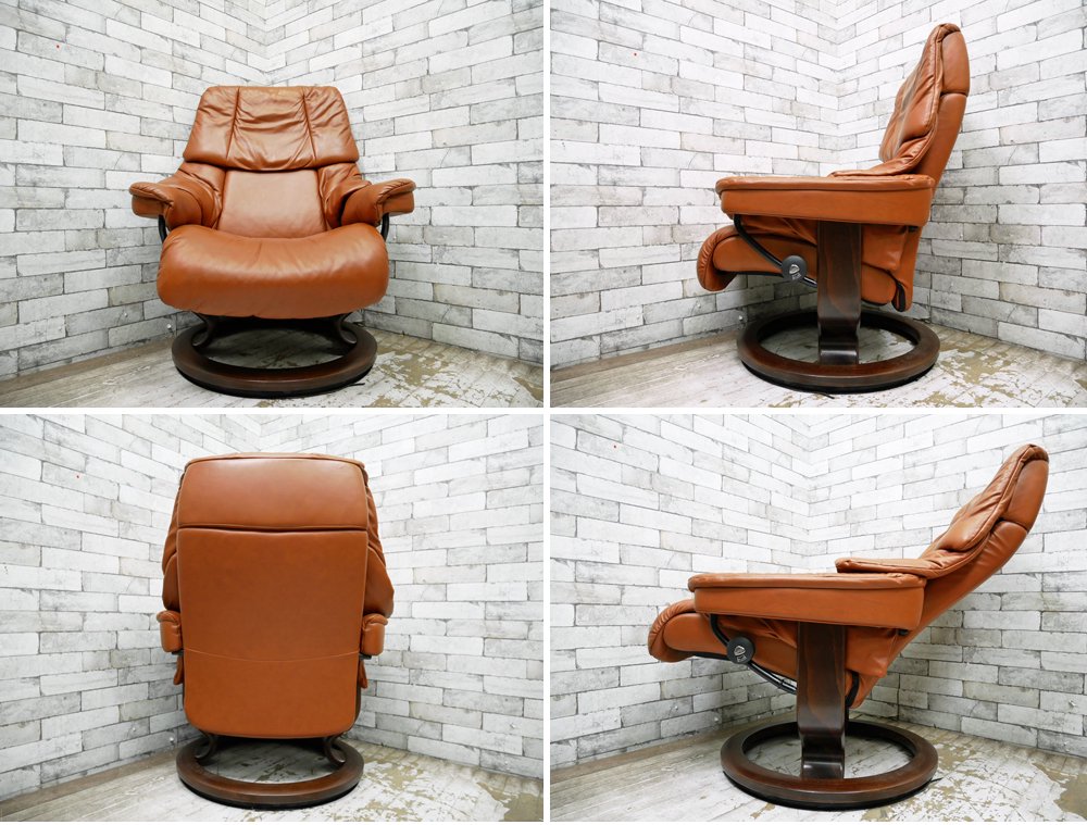 エコーネス EKORNES タンパ TAMPA ストレスレスチェア リクライニングチェア + オットマン 北欧家具 ノルウェー ●