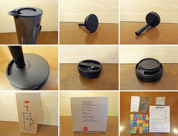 ステルトン Stelton バキューム ジャグ Vacuum Jug 1L ダークモカ ロッカーストッパー ピクニックストッパー付 エリック・マグヌッセン ERIK MAGNUSSE 状態良好 ◇