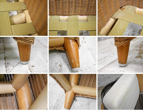 W.Lusty & Sons ロイドルーム Lloyd Loom ソファ 1シｰター 1Pソファ クラフトペーパー UK 英国家具 ●